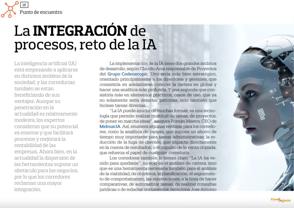 Carmelo Vega, socio fundador de la correduría de seguros Ponce y Mugar, participa en la Revista PymeSeguros de Abril.